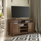 Amherst - TV Media Stand - Medium Saddle Brown