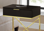 Accent Side Table, Storage Drawer, Spacious Tabletop, Contemporary & Modern