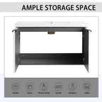 Contemporary Wall Mounted Bathroom Vanity With Resin Double Sink