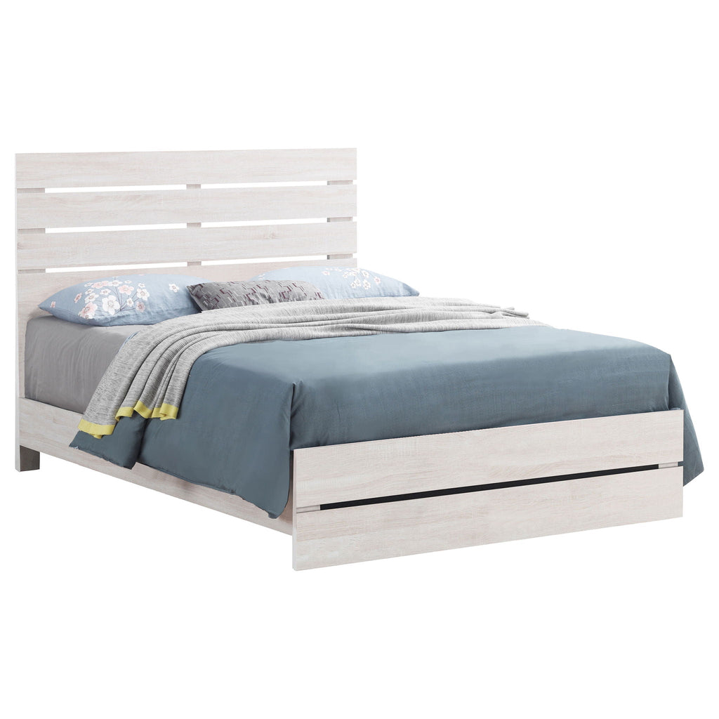 Brantford Wood Queen Panel Bed Coastal White