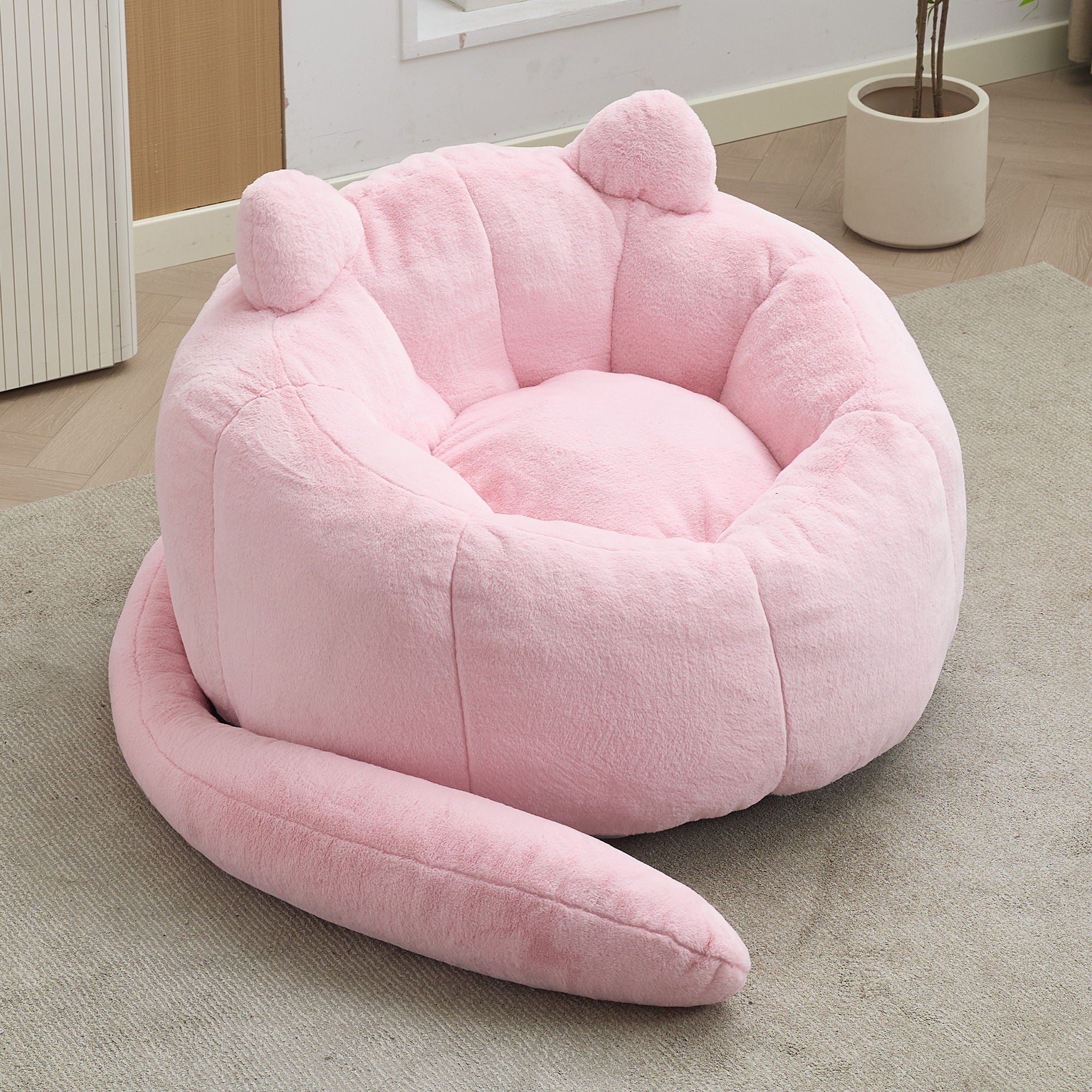 Cat Shaped Bean Bag Sofa With Long Tail