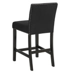 Modern 5 Piece Counter Height Dining Set With Tufted Nail Head Chairs