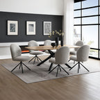 Lawton - Side Chair With Swivel (Set of 2) - Gray Boucle & Black