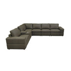 Upholstered Large Arms Sectional With Recliner Seats