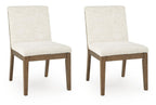 Marxmore - Dining Upholstered Side Chair (Set of 2) - Beige / Brown