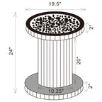 Dorielle Round Mirrored Acrylic Crystal Side Table Silver