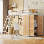 Loft Bed With L Shape Desk And Wardrobe