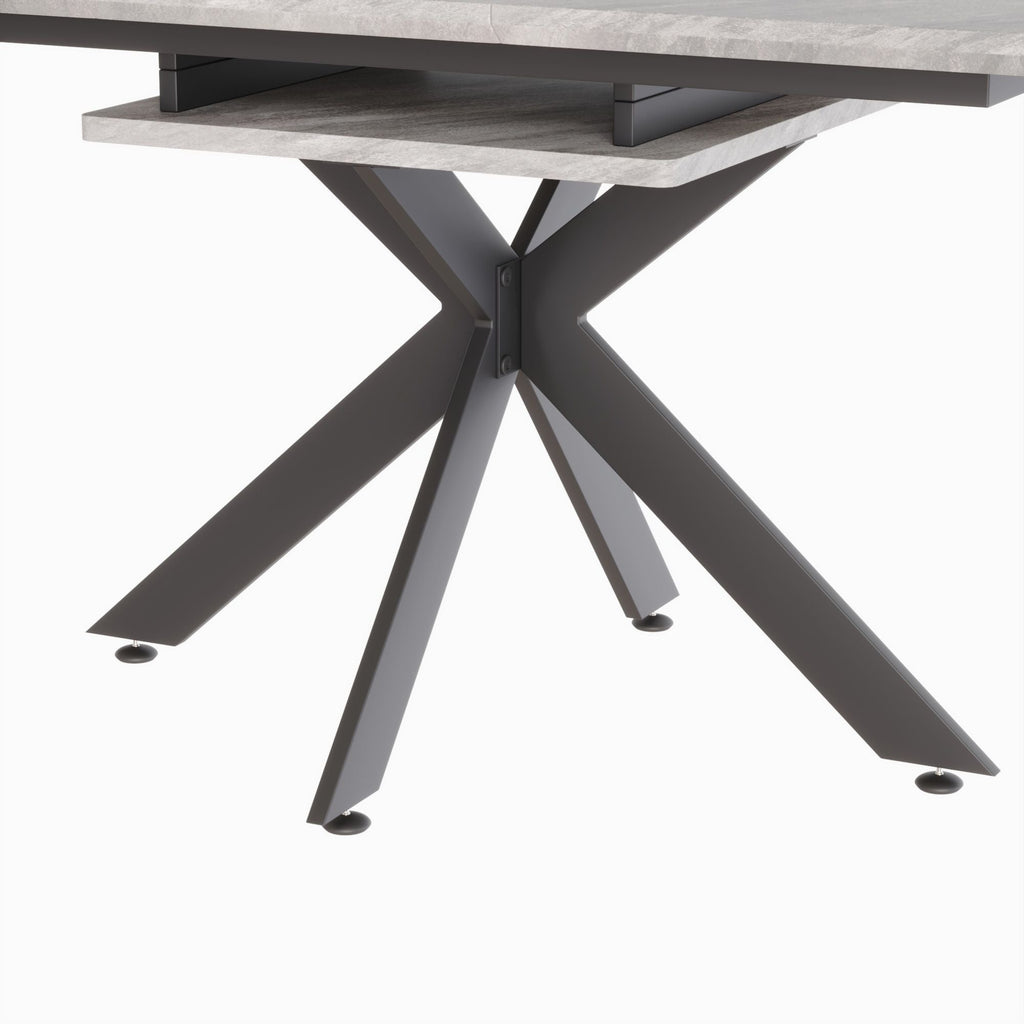 Modern Extendable Dining Table Set With Soft Padded Armless Chairs