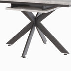 Modern Extendable Dining Table Set With Soft Padded Armless Chairs