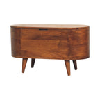 Rounded Lid Up Blanket Box