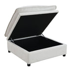 Marisa - Modular Ottoman With Storage - Beige Boucle