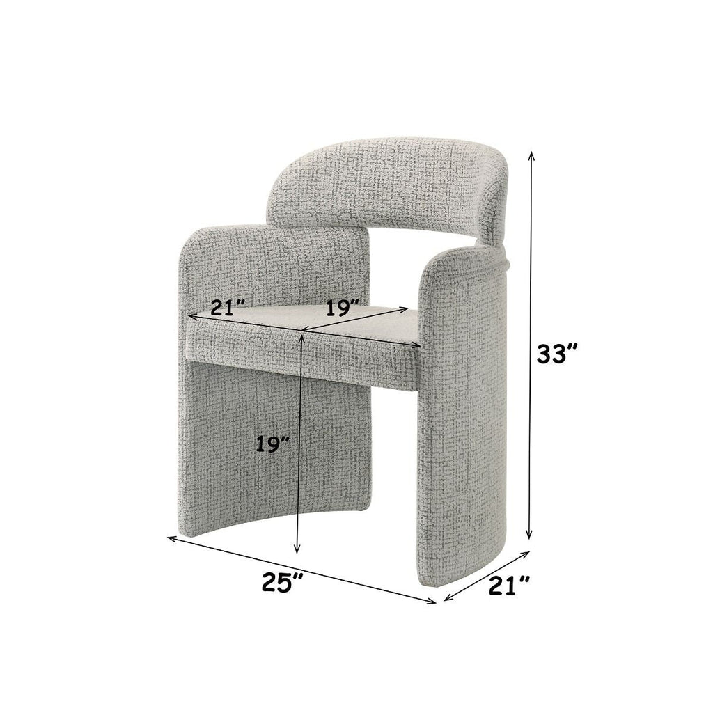 Kyree - Arm Chair (Set of 2) - Chenille & Walnut