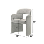 Kyree - Arm Chair (Set of 2) - Chenille & Walnut