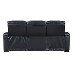 Ephron - Power Motion Sofa With Dropdown Table, Wireless Charging, Reading Light, Power Headrests & LED - Black