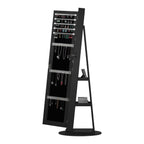 Swivel Jewelry Cabinet With Full Length Mirror