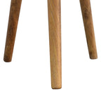 Inlay Bone Tripod Stool - Beige / White