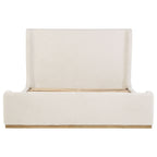 Nala Eastern King Bouclé Upholstered Platform Bed Cream