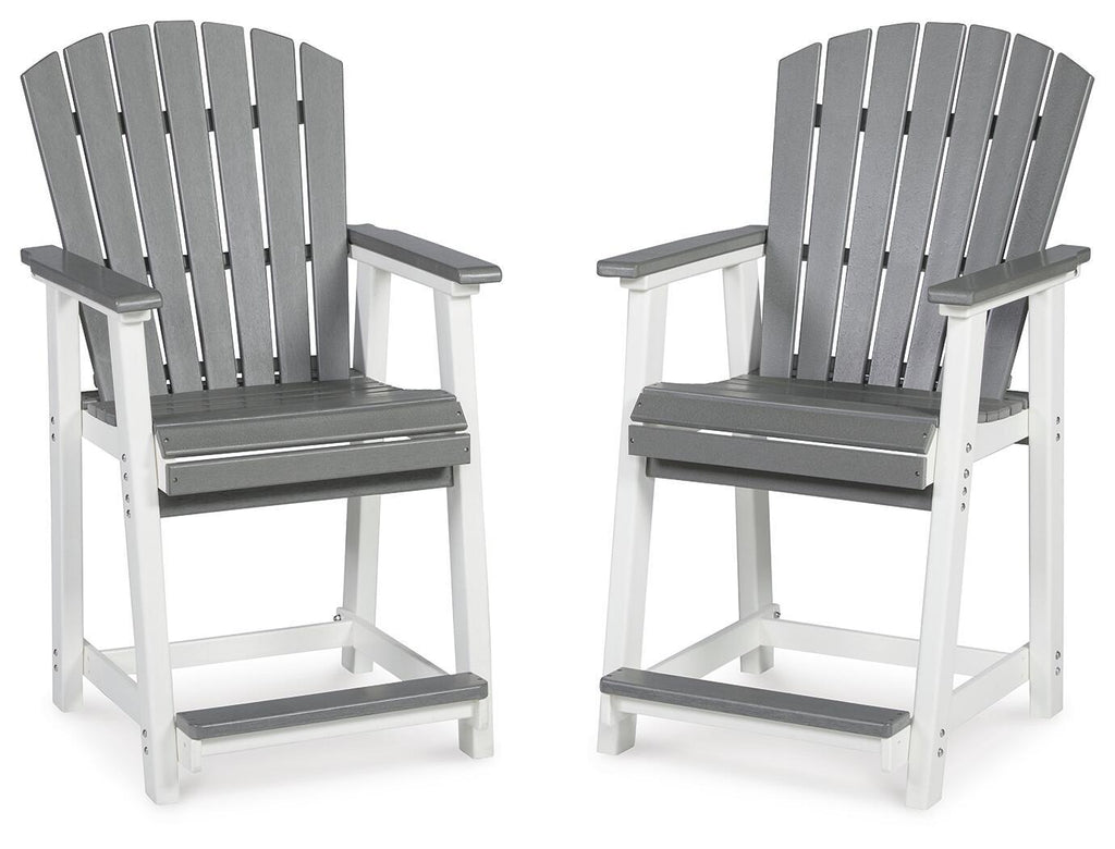 Transville - Barstool (Set of 2) - Gray / White