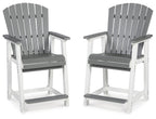 Transville - Barstool (Set of 2) - Gray / White