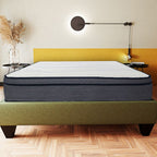 Hybrid Plush Foam Mattress, Soft Polyester Knit Cover, Multi Layer Foam Mattress - White / Gray - King