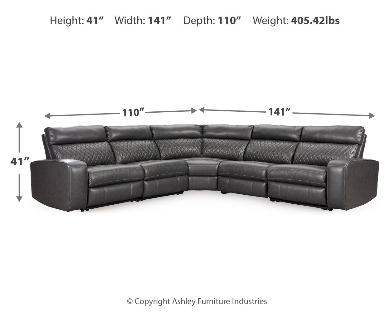 Samperstone - Power Reclining Sectional