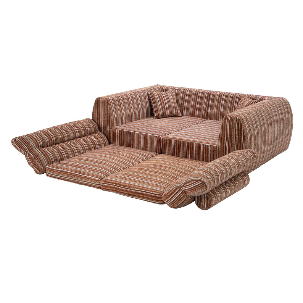 3 Seater, Couch With Throw Pillows For Living Room