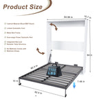 Queen Murphy Bed, Foldable Wall Bed, Space Saving Design For Bedrooms - White