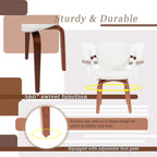 Bentwood Swivel Dining Chairs (Set of 2) - White / Walnut