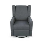 Landau Contemporary Fabric Upholstered Swivel Recliner