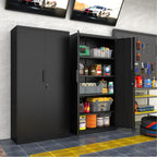 2 Door File Cabinet With Lock, 4 Adjustable Shelves, Heavy-Duty