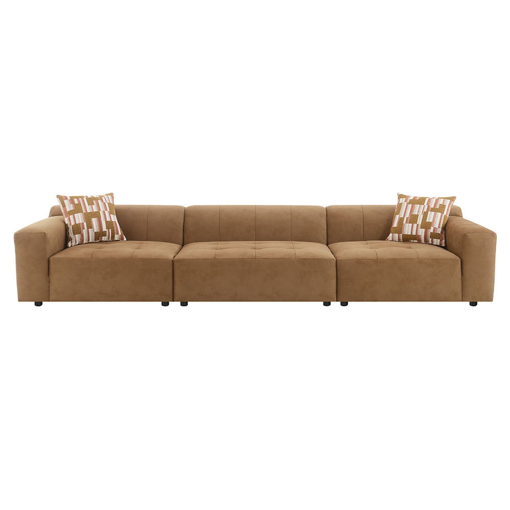 Zoey - Modular - Armless Chair - Chocolate Suede