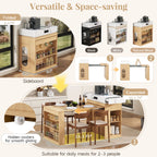 Extendable Dining Table With Folding Top
