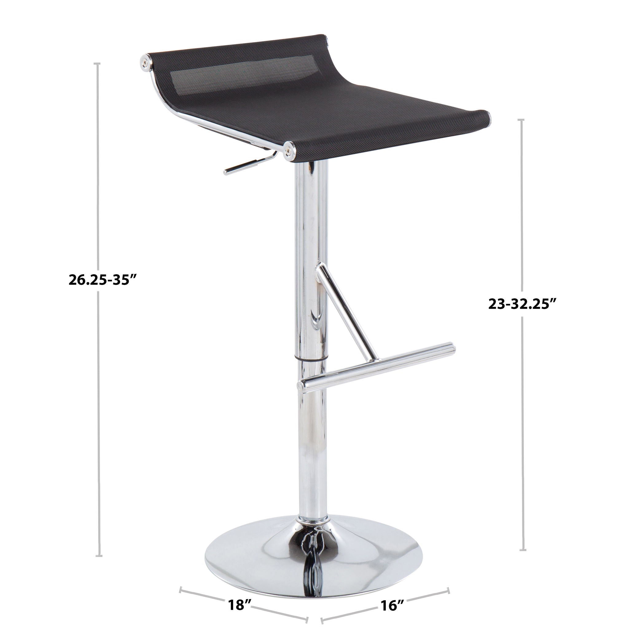 Mirage Ale - Contemporary Adjustable Bar Stool