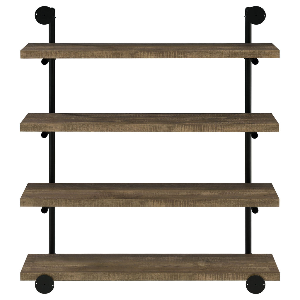 Elmcrest 39-inch 4-shelf Wall Bookshelf Rustic Oak