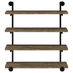 Elmcrest 39-inch 4-shelf Wall Bookshelf Rustic Oak