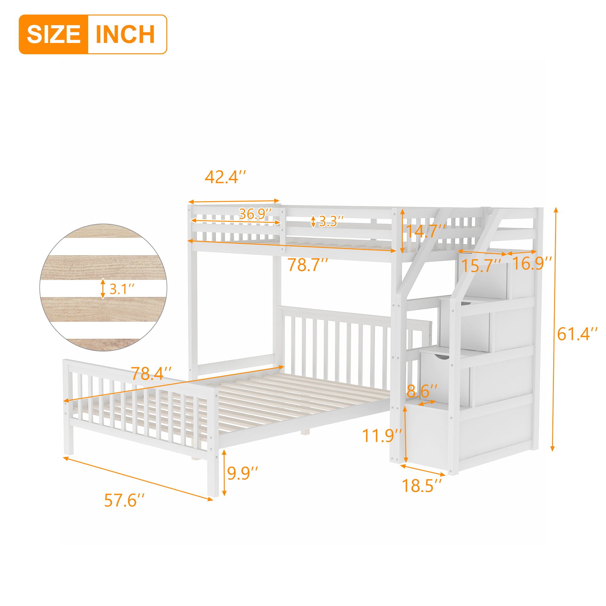 Loft Bed With Staircase And Storage