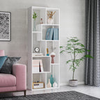 Asymmetrical Display Shelf & Bookcase, 5 Tier