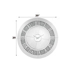 Noralie - 39" Wall Clock - Mirrored & Faux Diamonds