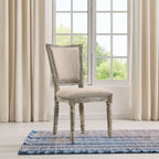 Gabrian - Fabric Side Chair (Set of 2) - Two-Tone Beige & Reclaimed Gray