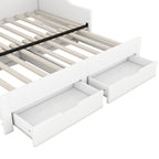 Daybed Frame With Storage Bookcases, 2 Drawers, Charging Station