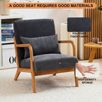 Accent Arm Chair With Pillow Upholstered