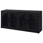 Riva 4-door Dining Sideboard Buffet Storage Credenza Black