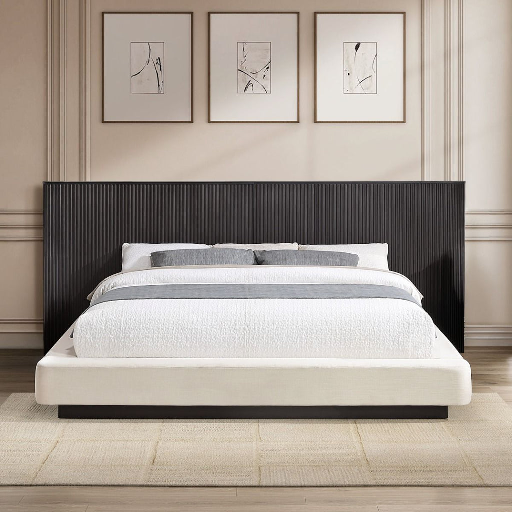 Clayten - Queen Bed - Beige / Espresso
