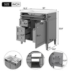Bathroom Vanity With Top Sink, Storage Cabinet With 2 Drawers, Tip Out Drawer