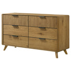 Bennett 6-drawer Bedroom Dresser Cabinet Light Oak