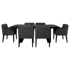 Catherine 7-piece Rectangular Dining Table Set Black