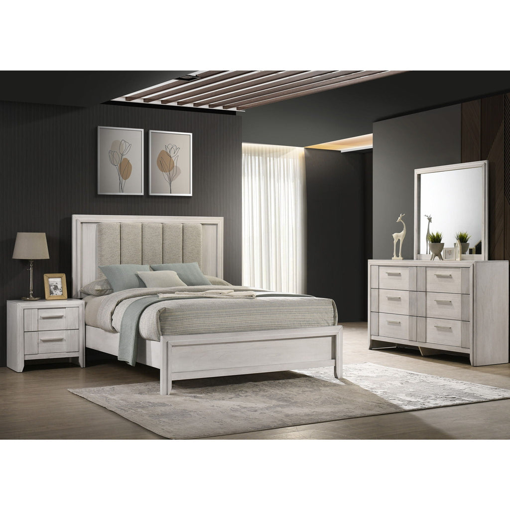 6 Drawer Storage Dresser Furniture - Antique White