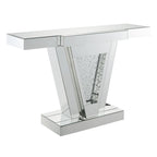 Nysa - 32"H Console Table - Mirrored & Faux Crystals