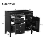 Bathroom Vanity With 2 Drawers And Tip-Out Drawer, Storage Cabinet