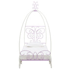 Priya II - Full Bed With Canopy - White & Light Synthetic Leather Rple